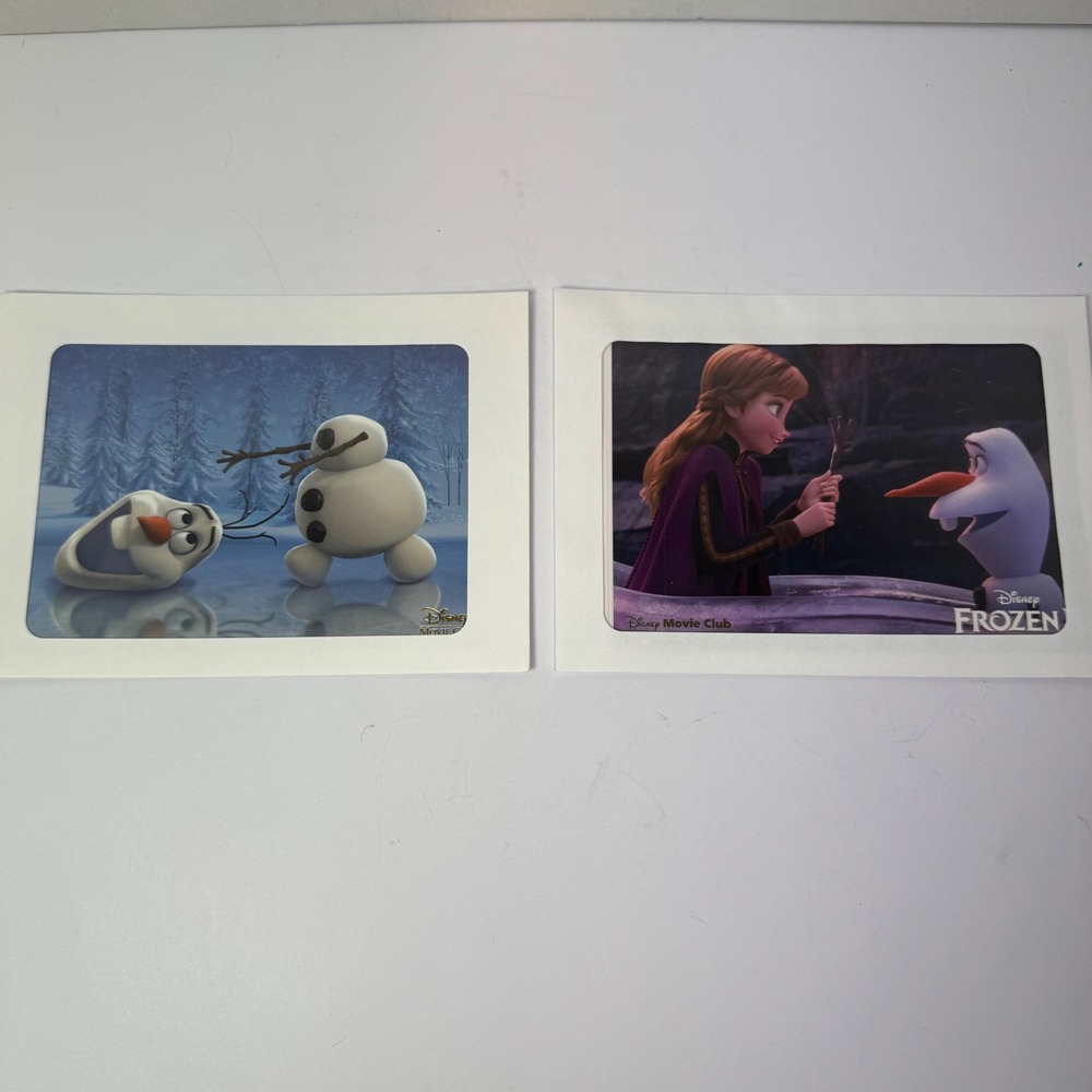 Frozen Disney Movie Club 5x7" Lithograph Collection Set of 2 Olaf and Anna Print